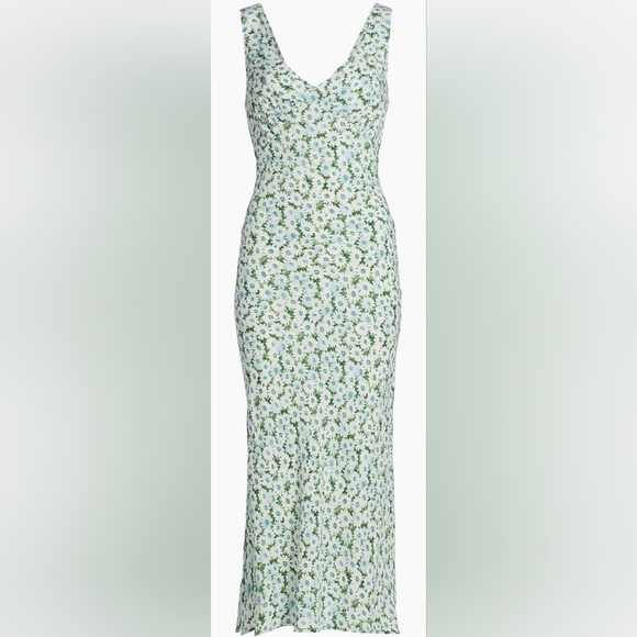 Reformation Dresses & Skirts - Reformation NWT Green Floral Midi Dress Sz XL